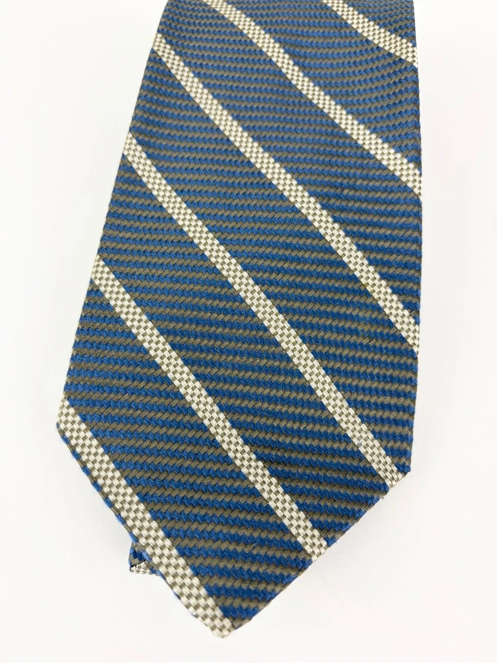 Robert Talbott Blue Striped Handsewn Silk Best Of Class Blue Mens Necktie
